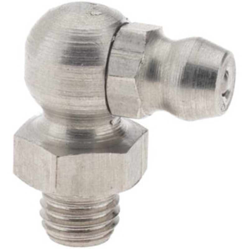 Precise 90 Head Angle, 1/4-28 Stainless Steel Standard Grease Fitting C357-7663 – 61861936