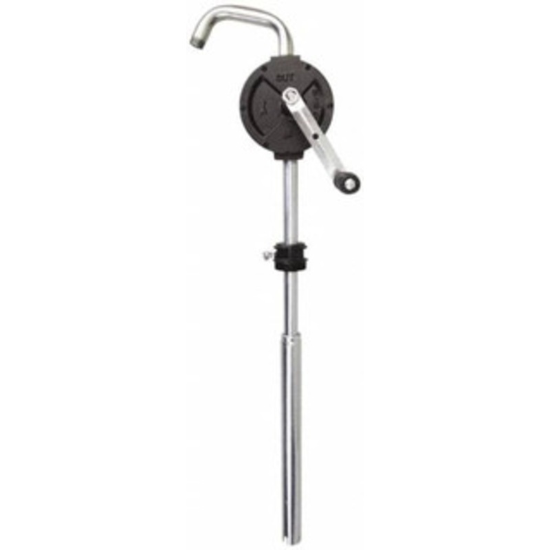 PROLUBE Oil Lubrication 10 Gal/min Flow Cast Iron Rotary Hand Pump For 15 to 55 Gal Container, Use with Diesel Fuel, Kerosene & Petroleum-Based Fluids, Do Not Use with Water-Based Media RBP/3V – 85062321