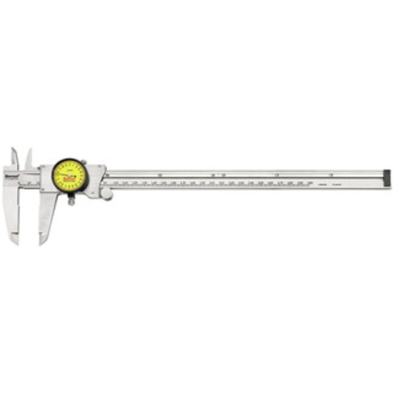 Starrett Dial Caliper, 0-300mm Yellow Face, EDP 66921 – 120M-300-SLC