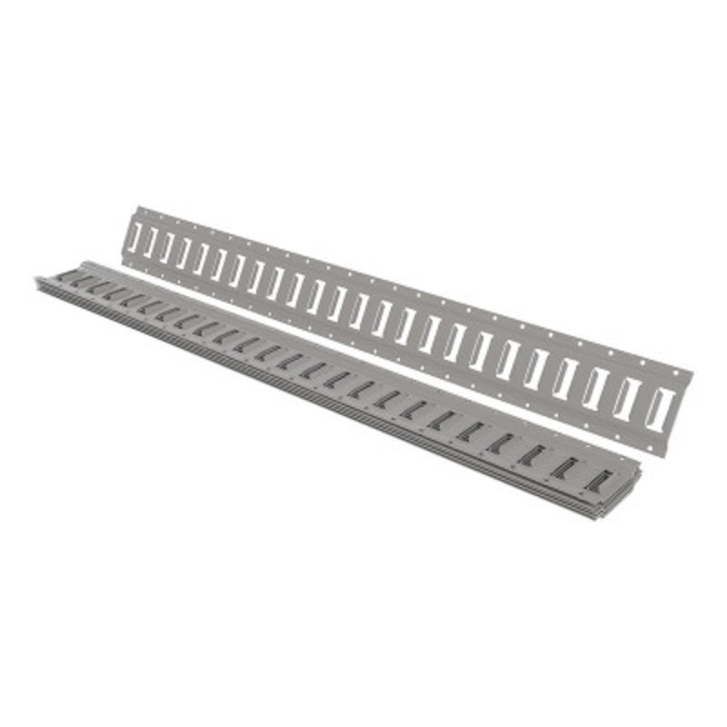 Steel E-Track, 4 Ft. Length, 6 Pack, Gray