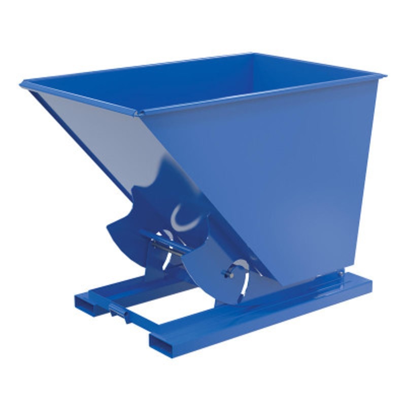 Steel No Bump and Dump Hopper, 1-1/2 Cu Yd, 4000 lb., Blue