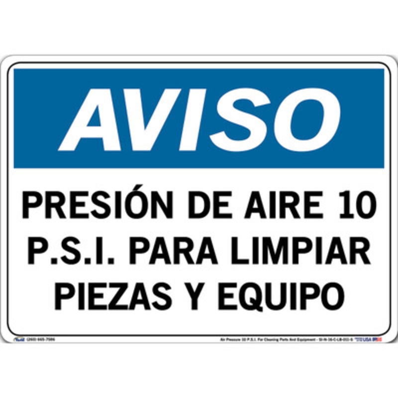 Spanish Sign-Notice-16 14.5X10.5 Label/Decal.011