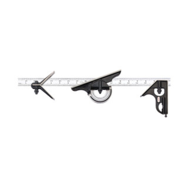 Starrett 18 Combination Set with Square, Center and Reversible Protractor Head and Blade, EDP 51551 – C434-18-16R