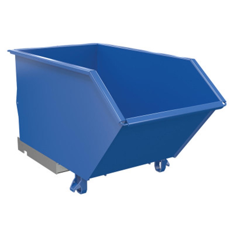 Steel High Strength Low Profile Hopper 1/2 Cu Yd, 6000 lb., Blue