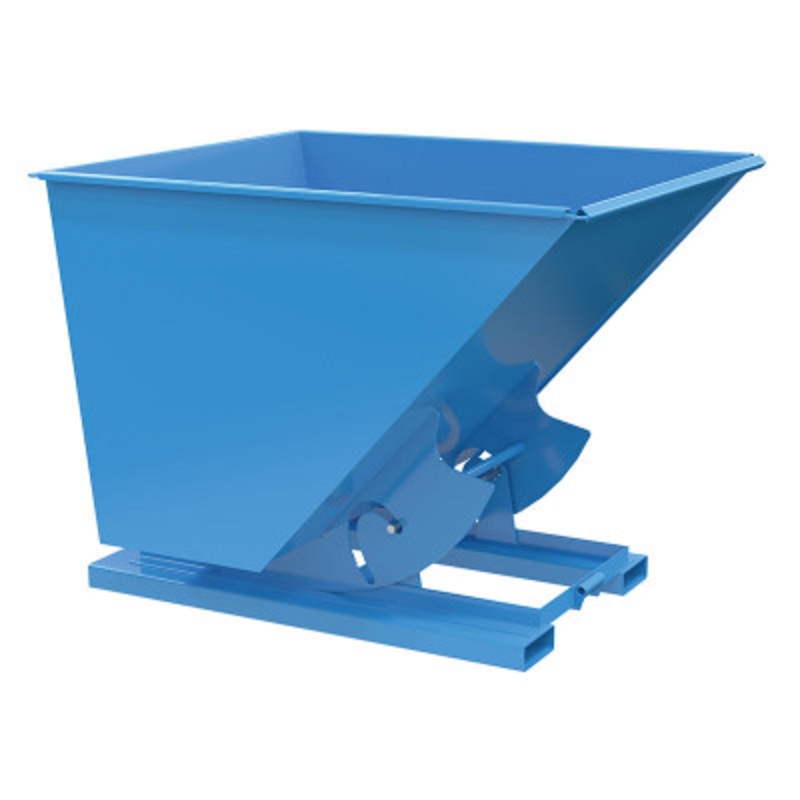 Steel No Bump and Dump Hopper, 2 Cu Yd, 4000 lb., Sky Blue