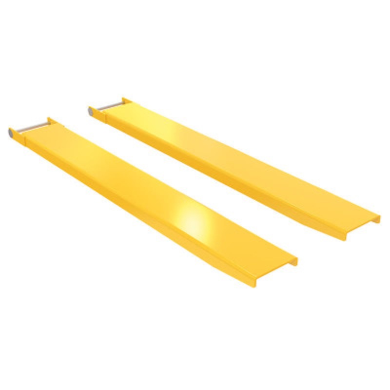 Steel Pin Style Fork Extensions, 8 x 63in, 4,000 lb., Yellow