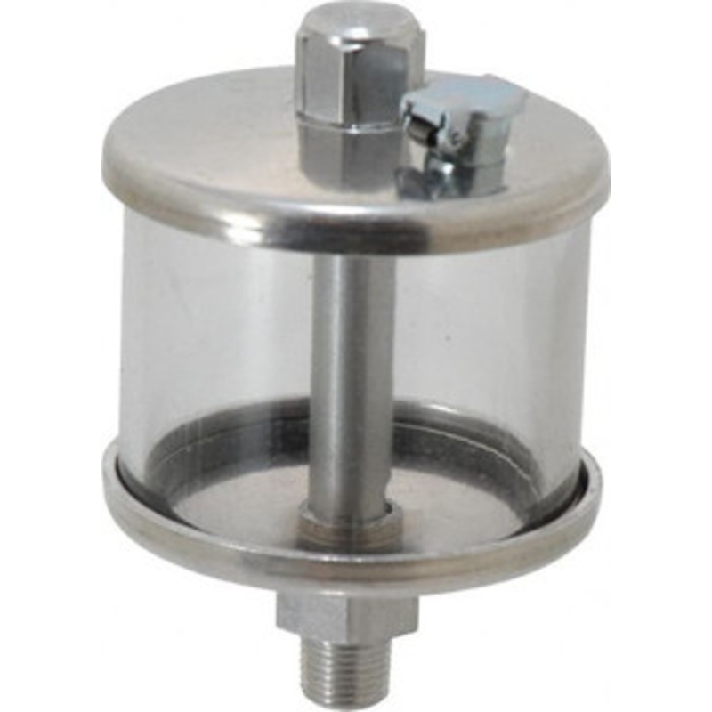 LDI Industries 1 Outlet, Polymer Bowl, 51.8 mL No Flow Control Oil Reservoir 1/8 NPTF Outlet, 2 Diam x 3-1/8 High, 60C Max R153-01 – 03239647