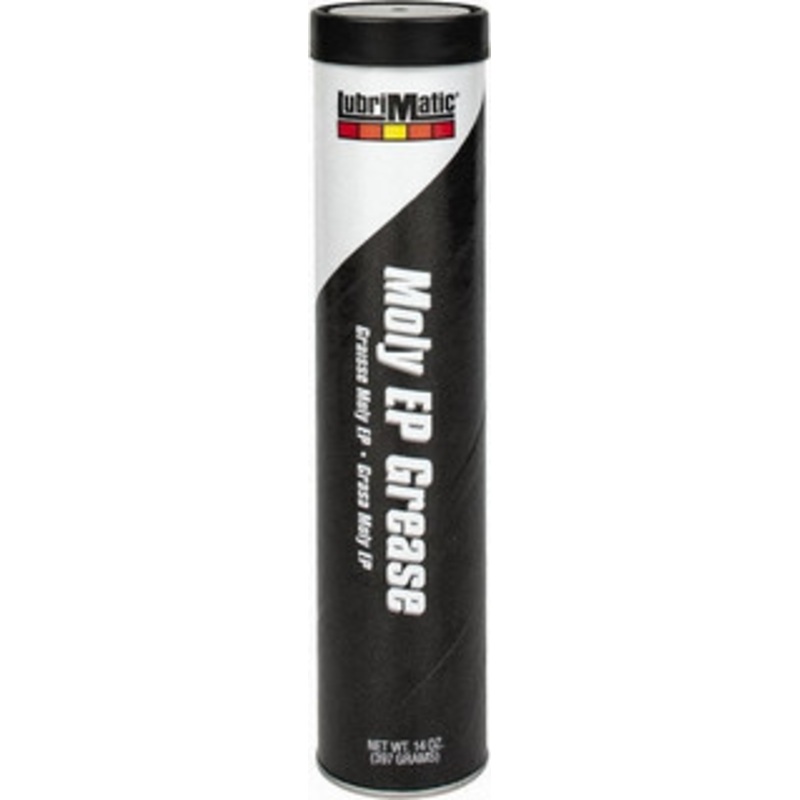 LubriMatic 14 oz Cartridge w/ Moly Extreme Pressure Grease Gray, Extreme Pressure, 360F Max Temp, NLGIG 1-1/2, 11335 – 71003982