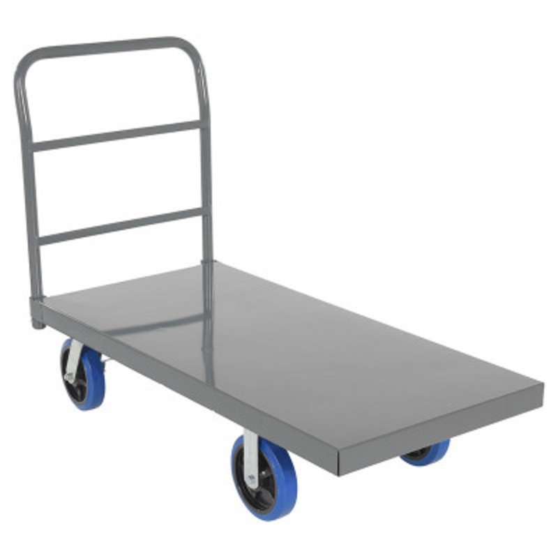 Smooth Deck Platform Truck, 8 x 2in Rubber Casters 45 x 45 x 39in