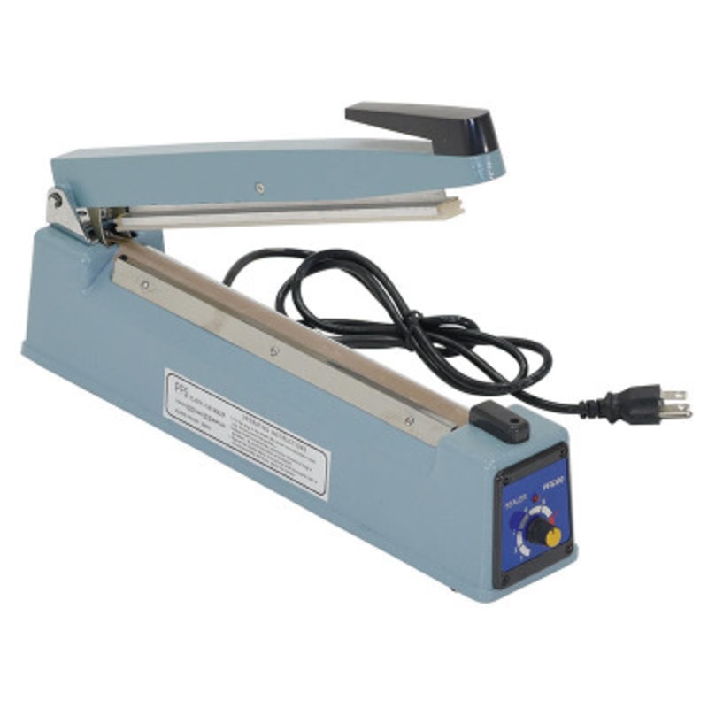 Steel Impulse Bag Sealer, 11-1/2in Sealing Width, Blue