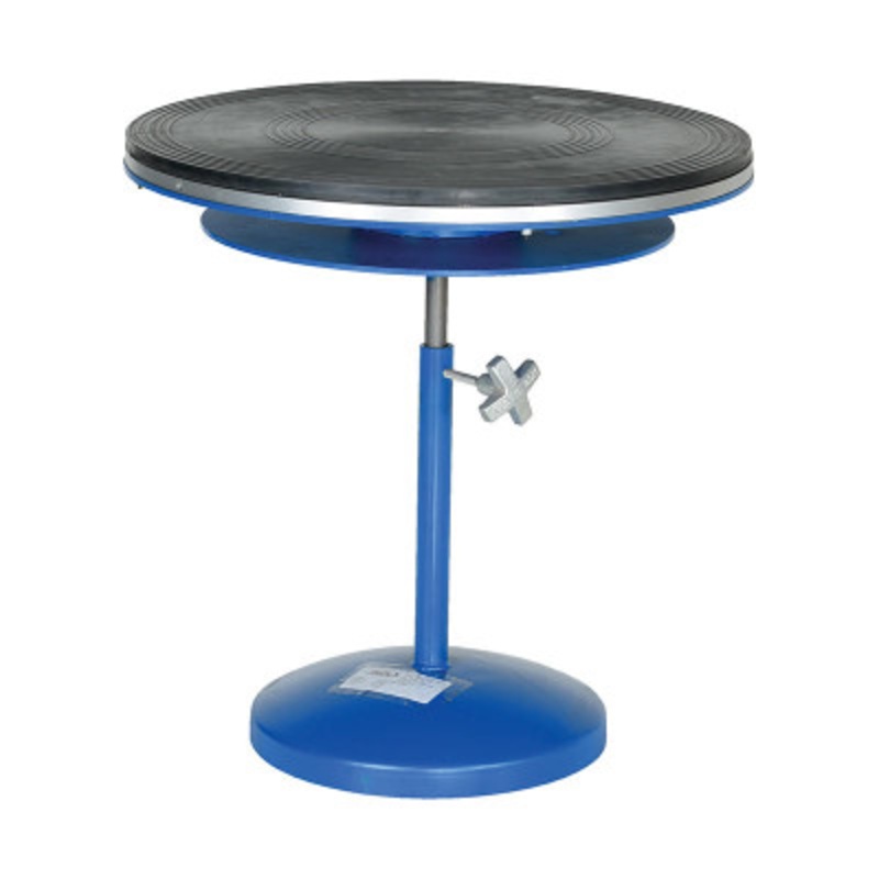 TurnTable, 30in Manual 23-34in Height Adjust, 300 lb., Blue