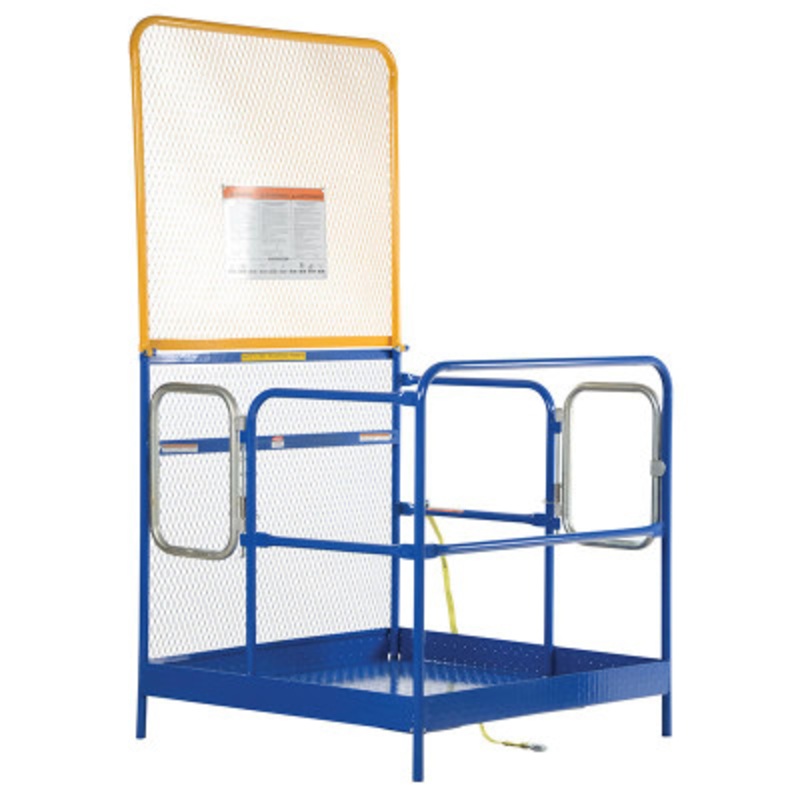 Work Platform With 2 Door and 84in Back, 48 x 48in, Blue