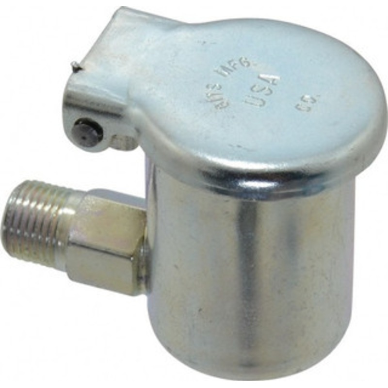 Gits Mfg 1/8-27 Thread, Steel, Zinc Plated, Threaded One Piece, Elbow Oil Hole Cover 1-11/16 Drive Diam, 5/16 Drive Length, 1-7/16 Overall Height, 5/16 Thread Length, NPT Thread 00803 – 03242930