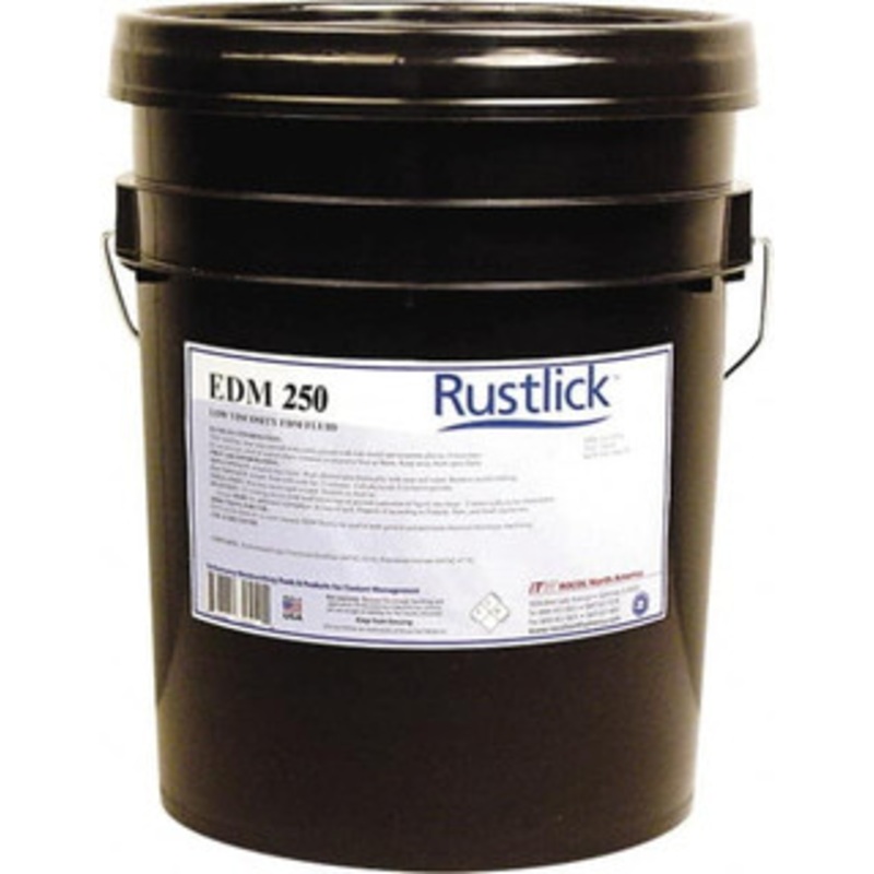 Rustlick EDM-250 5 Gal Pail EDM/Dielectric Fluid Straight Oil, For Use on Brass, Copper, Ferrous Metals 72050 – 87527990
