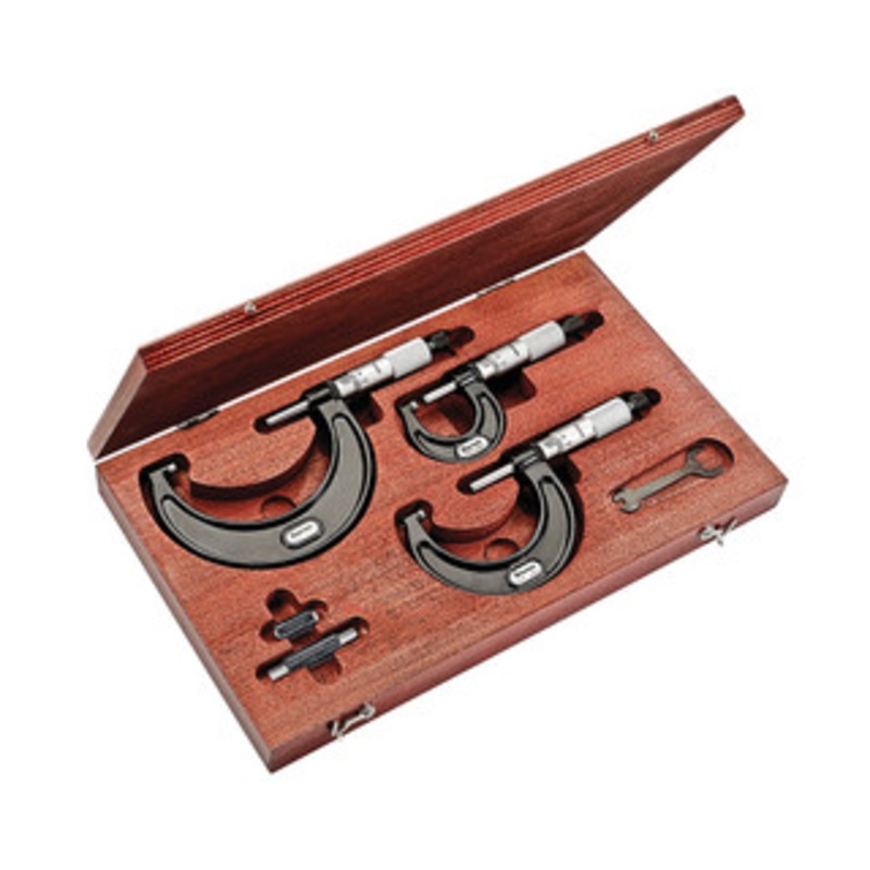 Starrett Outside Micrometer Set of 3, 0-75mm, EDP 68069 – SV436.1MAXRLZ
