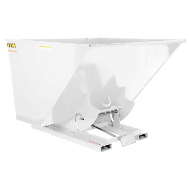 Steel Self Dumping Hopper, 2-1/2 Cu Yd, 2000 lb., White