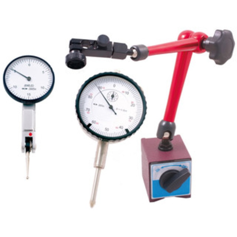 Precise 3 Piece Set with 0.03 Dial Test Indicator, 1 Dial Indicator & Universal Magnetic Base – 4400-0018