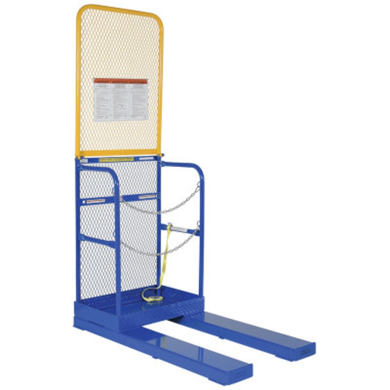 Stock Picker Work Platform, 84in Height, 4,000 lb, Blue/Yellow