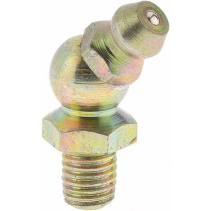 Value Collection 45 Head Angle, 1/4-28 Taper Thread Grease Fitting Zinc Plated Finish BDNA-MP7580 – 61842118