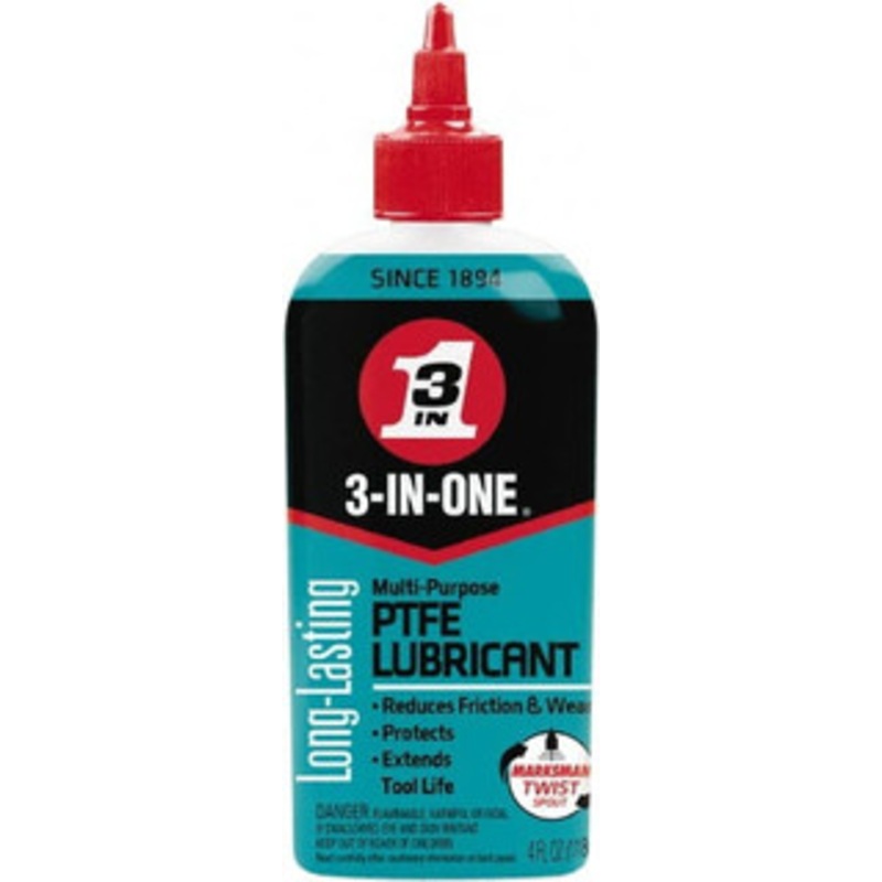 3-IN-ONE 4 oz Bottle Synthetic with PTFE Penetrant/Lubricant Light Amber, 500F Max 12003 – 42157347