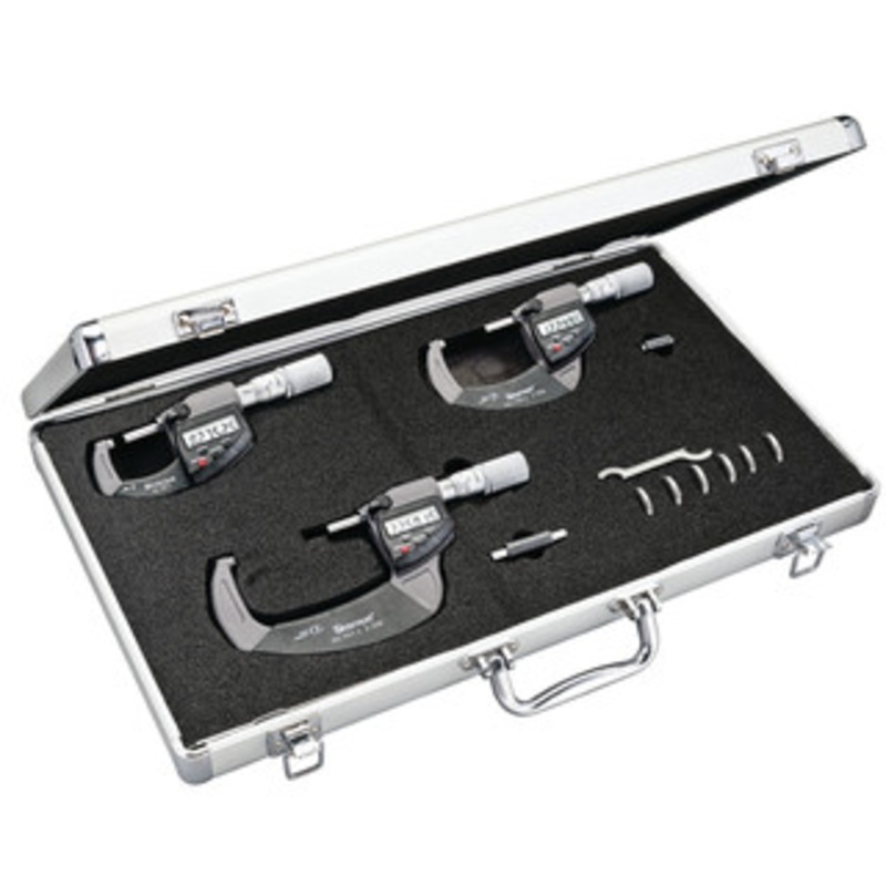 Starrett Electronic Micrometer Set of 3, EDP 72534 – S795.1AXFLZ