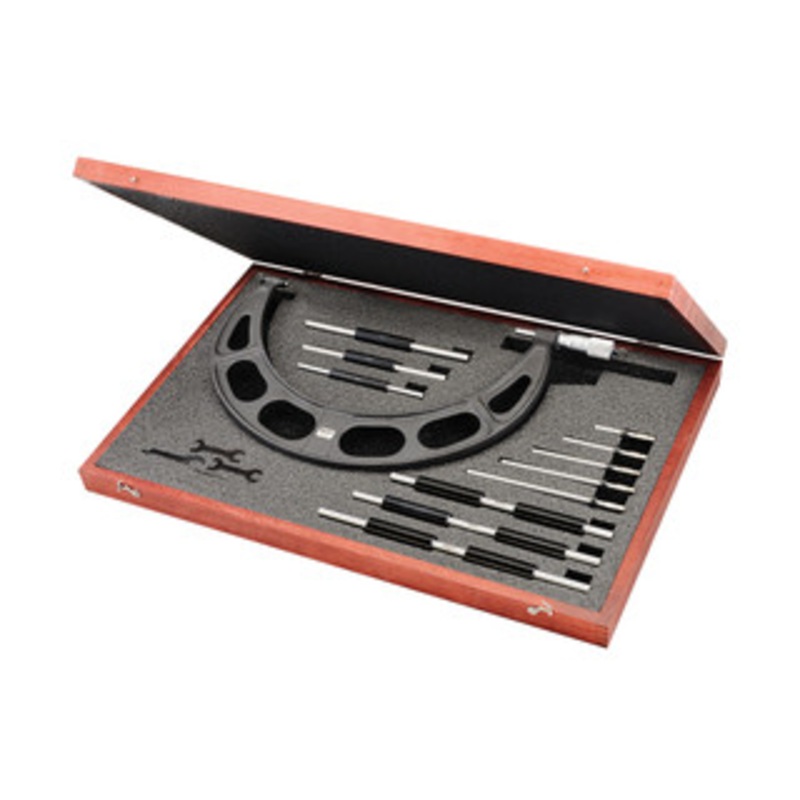 Starrett Interchangeable Anvil Micrometer Set, 6-12, EDP 72704 – 224.1GRLZ