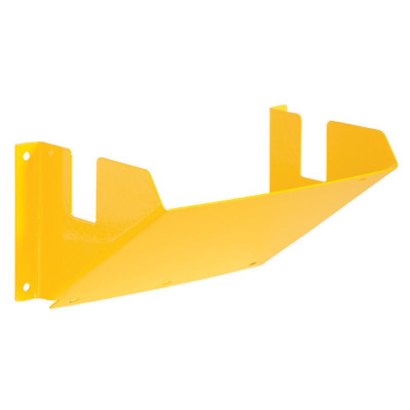 Steel Wheel Chock, Holder 4 Mounting Holes 40 lb., Yellow