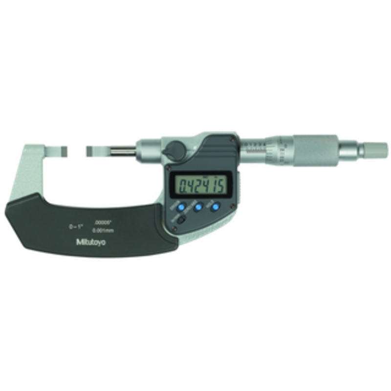 Mitutoyo Digital Blade Micrometer, 0-1/0-25.4mm, Type D (Carbide Tipped) – 422-371-30