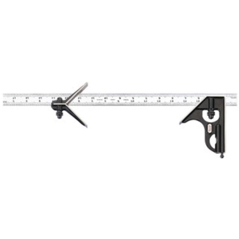 Starrett 18 Combination Square with Square and Center Head, EDP 56403 – C33HC-18-16R