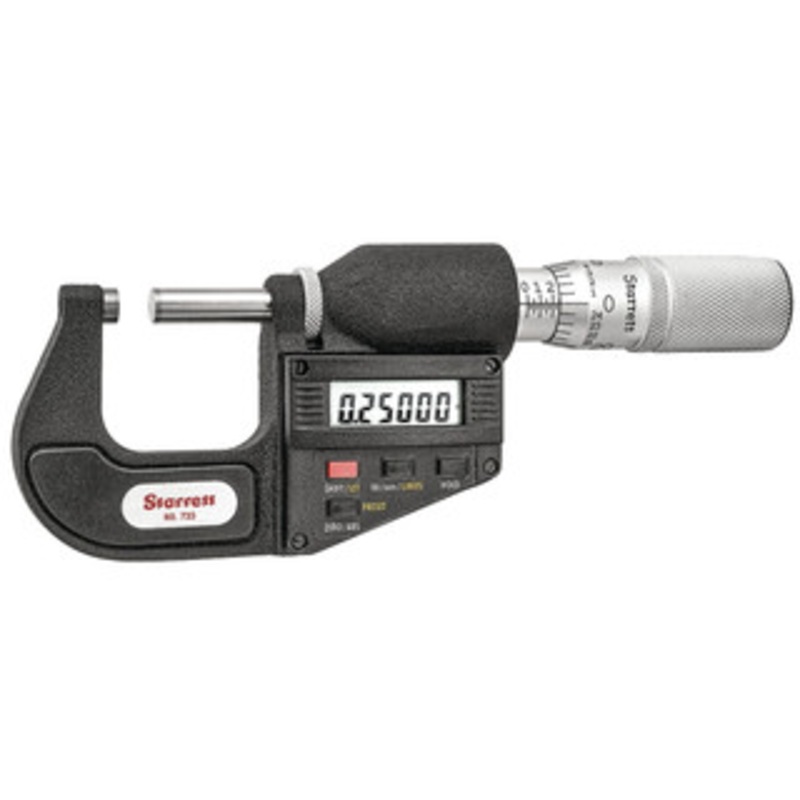 Starrett Electronic Micrometer, Friction Thimble, w/Data Output, EDP 64239, 0-1 – 733XFL-1