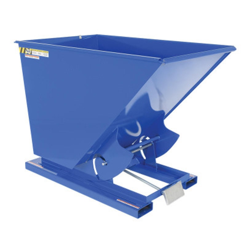 Steel Heavy Duty Self Dumping Hopper, 1-1/2 Cu Yd, 6000 lb., Blue