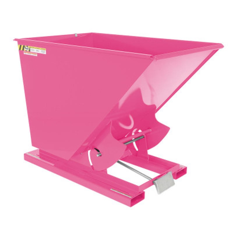 Steel Self Dumping Hopper, 1-1/2 Cu Yd, 4000 lb., Bubble Gum
