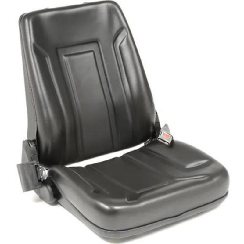 Vinyl Deluxe Fork Truck Seat with Seat Belt 20-1/2 x 23 x 12in, Blk
