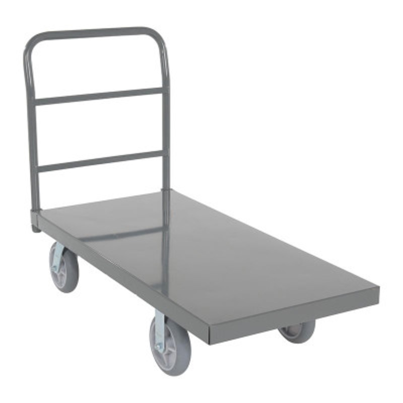 Smooth Deck Platform Truck, with  24 x 48in, 2500 lb., Gray