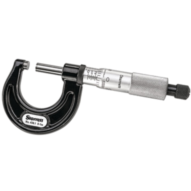 Starrett 0-1 Outside Micrometer, EDP 67995 – T436.1XRL-1-SLC
