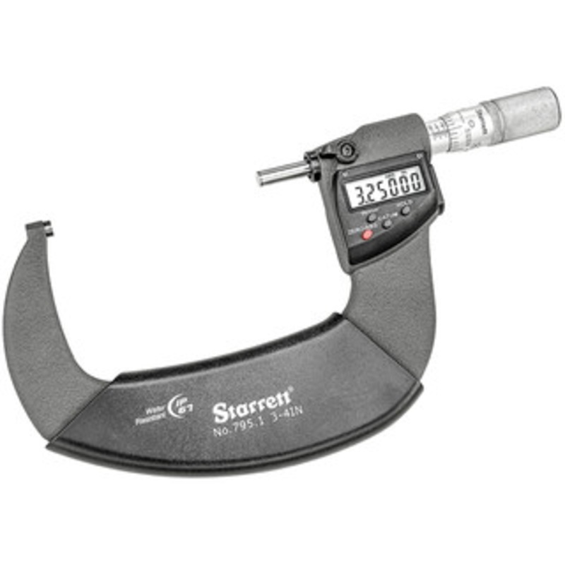 Starrett Electronic Micrometer, 3-4 w/ Friction Thimble, with Data Output – 795.1XFL-4