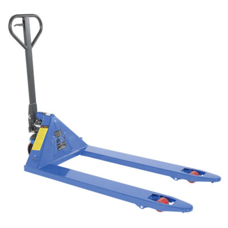 Steel Economy Hand Pallet Truck 64in x 27in x 48in, 4000 lb., Blue