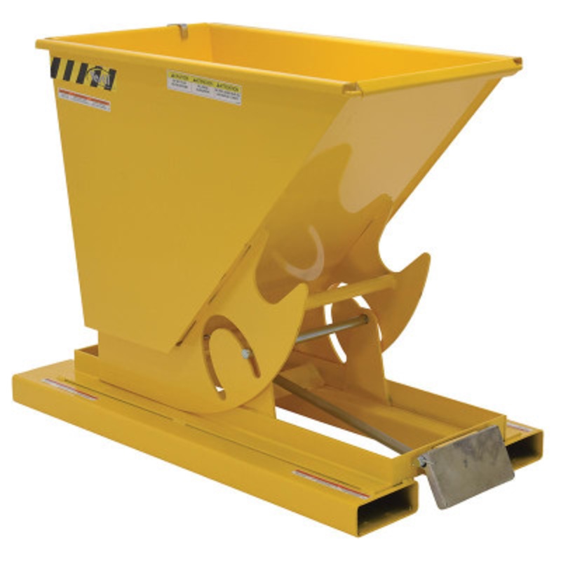 Steel Self Dumping Hopper, 1/3 Cu Yd, 4000 lb., Yellow