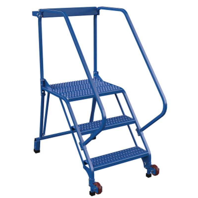 Tip-N-Roll Ladder, 50 Degree, 3 Straddle Grip Strut, 24in Width