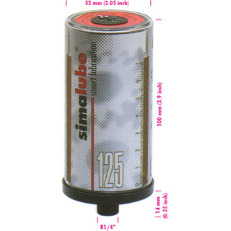 SIMALUBE Automatic Single Point Lubricator 125 mL, 10 pack, empty for self-filling – 10xSL00-125