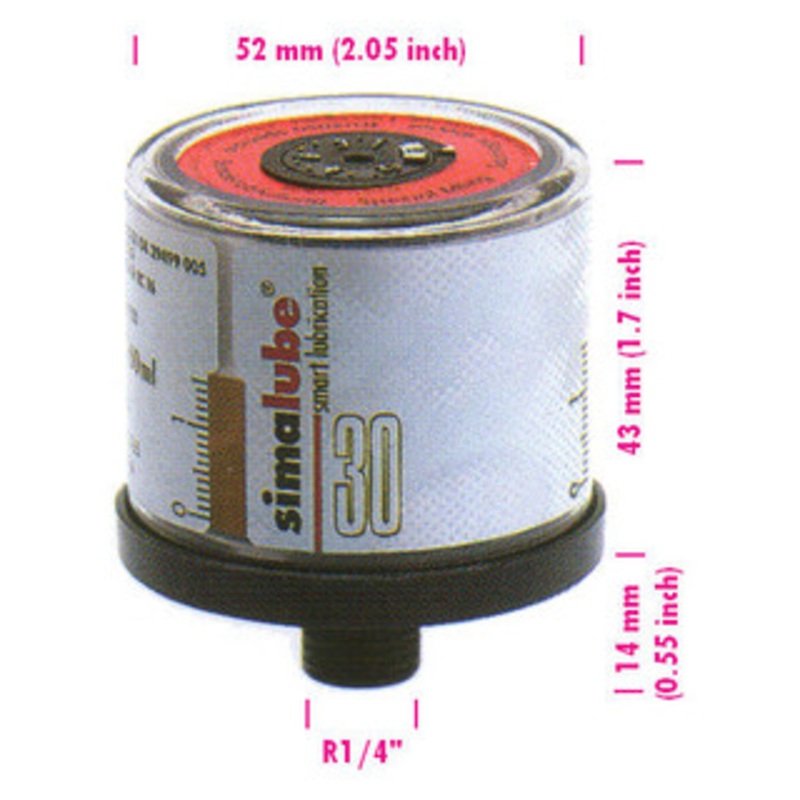 SIMALUBE Automatic Single Point Lubricator 30 mL, 10 pack, with multipurpose grease – 10xSL01-30