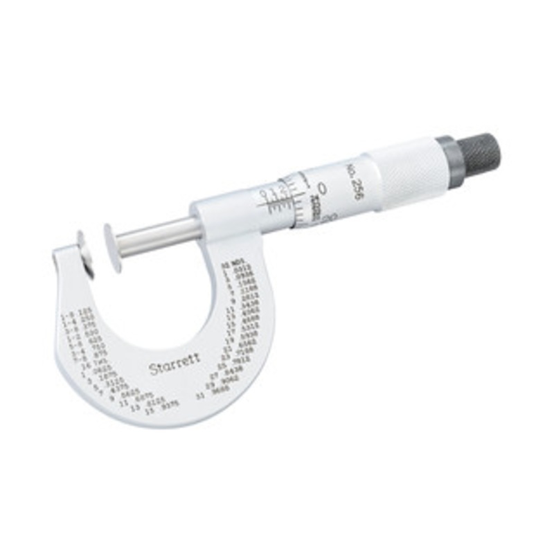 Starrett Disc-Type Micrometer, 0-1, EDP 56469 – 256PN-1