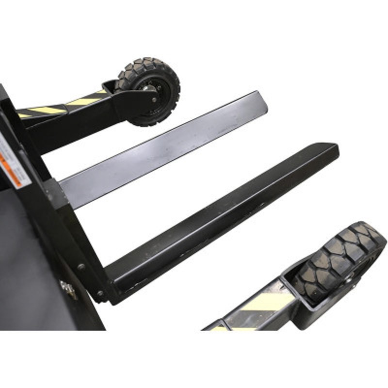 Steel Rough Terrain Roll Transport Forks 46in x 21in, Black