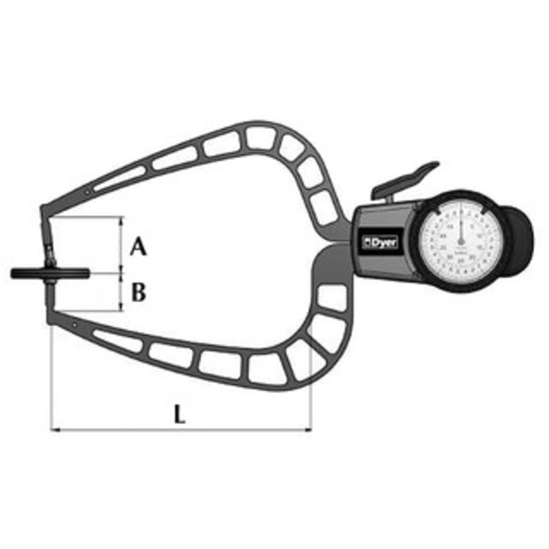 Dyer Dial Thickness Gage 2.0-4.0 Range – 306-802