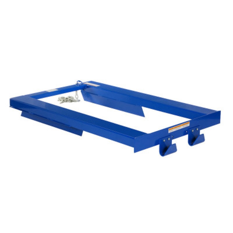 Steel Fork Mounted Trash Can Dumper, 500 lb., Blue