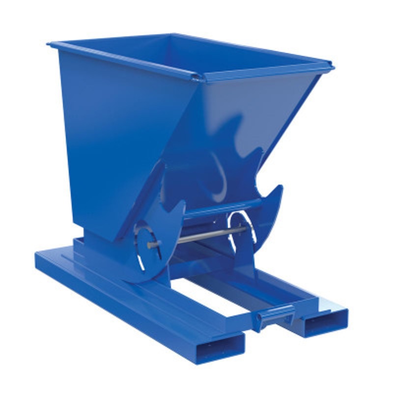 Steel HD No Bump and Dump Hopper, 1/4 Cu Yd, 6000 lb., Blue