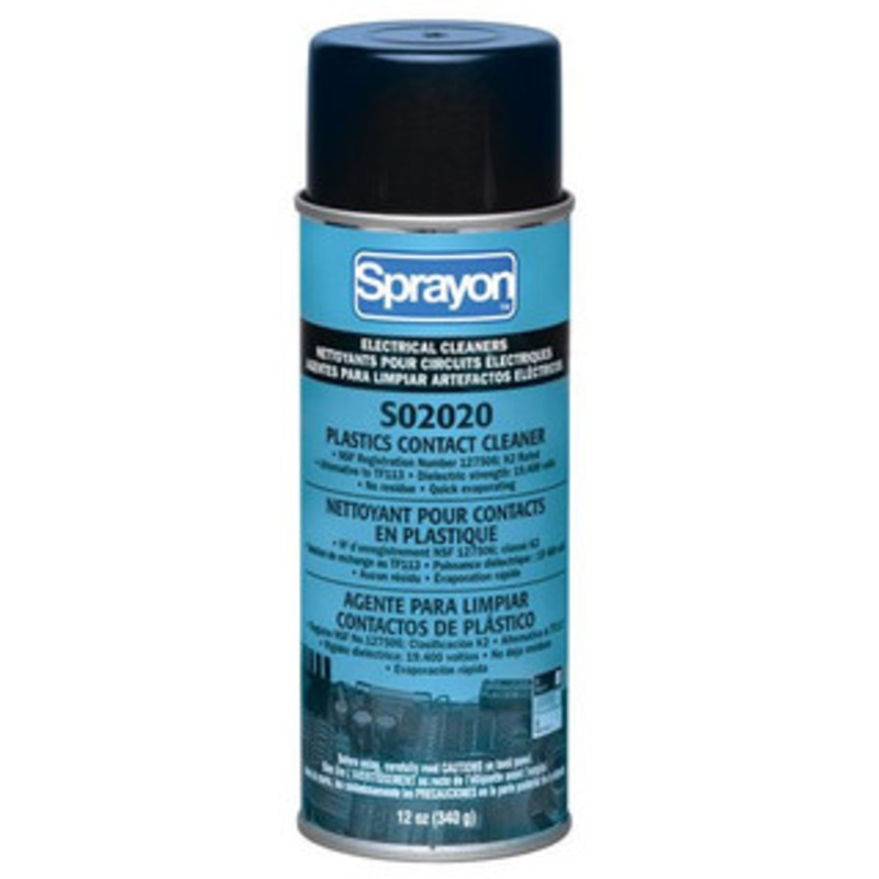 Sprayon Contact Cleaner #S02020, 12 oz. Contact Cleaner for Plastics