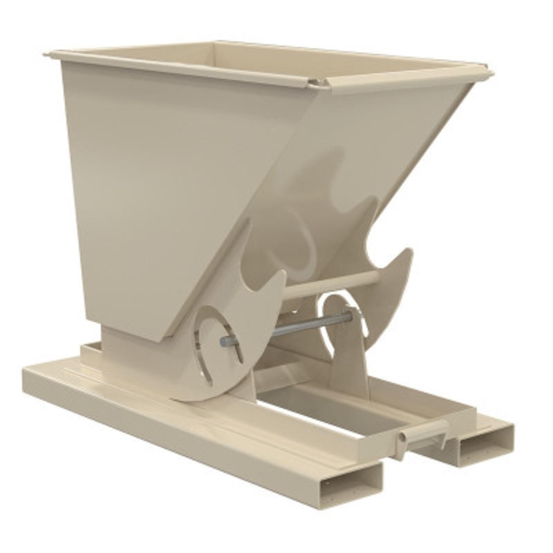 Steel HD No Bump and Dump Hopper, 1/4 Cu Yd, 6000 lb., Beige