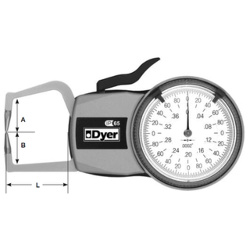 Dyer Short Reach Min-Wall/Thickness Gage, Contact Point 6 – 301-506