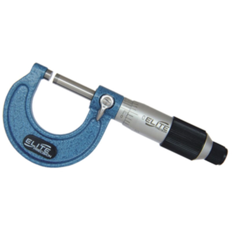 Elite Precision Flat End Spindle Outside Micrometer, 0 – 1 Range – E01RF